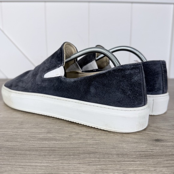 Opie Way Indigo Blue Suede Lo Top Slip On Sneakers Mens Size 10 Handmade In USA - Picture 5 of 9